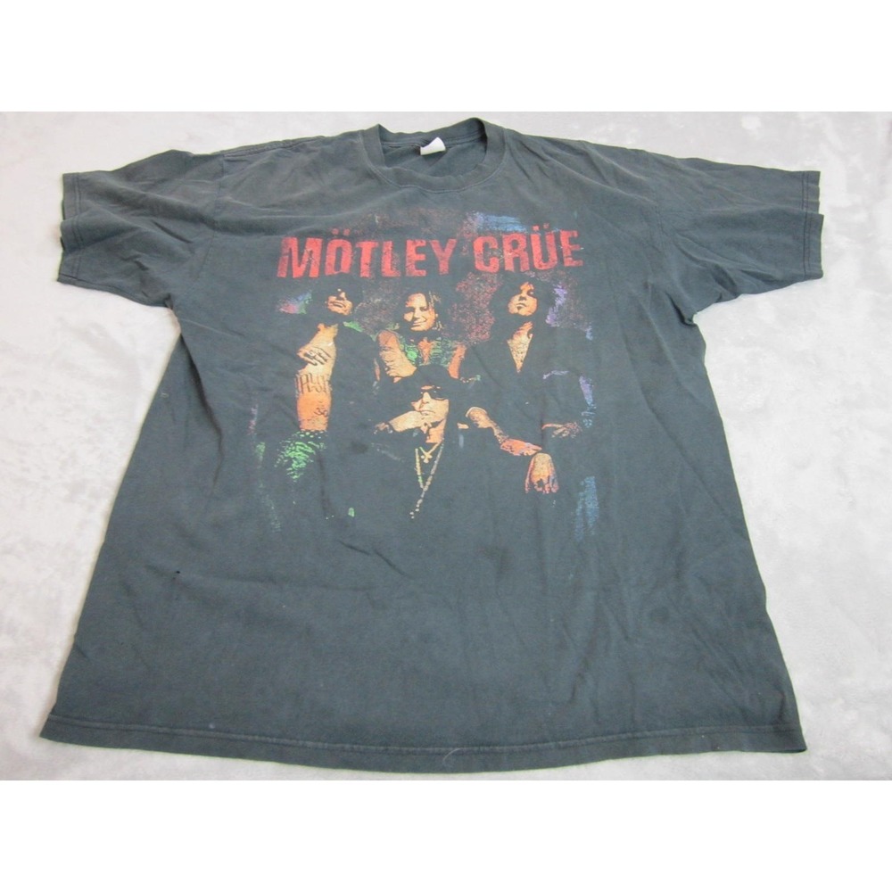 Motley Crue T-Shirt Mens XL Black  2005 Red White & Crue Tour Concert Tee
